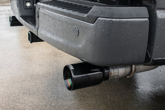 3.0 Inch Dual Rear Exit Catback Exhaust System with Flat Cut 4.0 Inch Dual Wall Black Tips Xtreme...