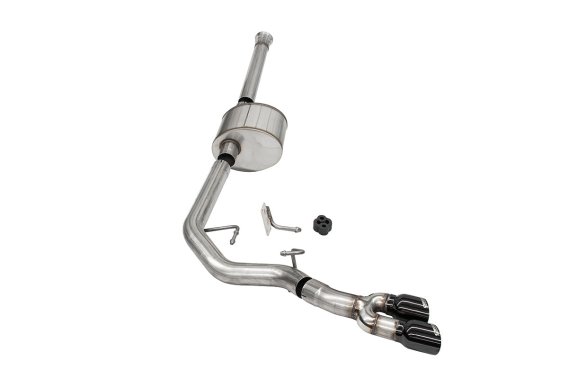 3.0 Inch Front of Tire Exit Catback Exhaust System with Twin 3.5 Inch Pro Series Black Tips Xtrem...
