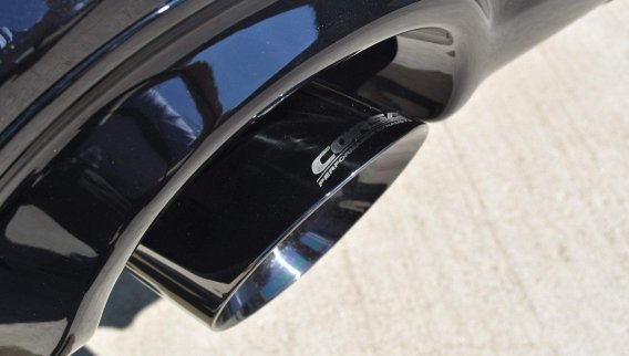 2.5 Inch Dual Rear Exit Cat-Back Exhaust System with Single 4.5 Inch Black PVD Pro-Series Tips 11...