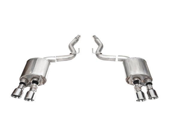 3.0 Inch Dual Rear Exit Axle-Back with Twin 4.5 Inch Polished Slash Pro-Series Tips 24-25 Ford Mu...