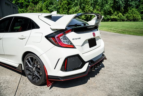 3.0 Inch Front Pipe-Back Tri Straight Black Tips 2017-2021 Honda Civic Type-R FK8 Corsa Performan...