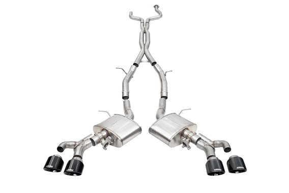3 Inch Cat-Back Exhaust with Dual Mode Active Exhaust; Corsa Double X-Pipe, Dual Rear Exit with T...