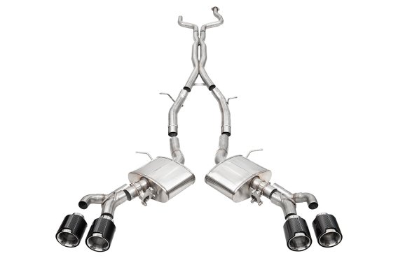 3 Inch Cat-Back Exhaust with Dual Mode Active Exhaust; Corsa Double X-Pipe, Dual Rear Exit with T...