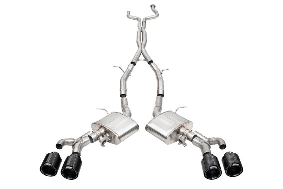 3 Inch Cat-Back Exhaust with Dual Mode Active Exhaust; Corsa Double X-Pipe, Dual Rear Exit with T...