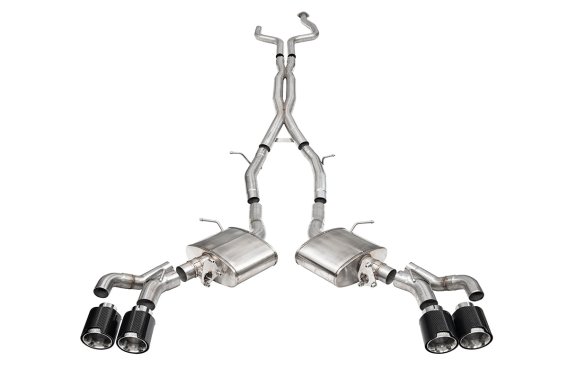 3 Inch Cat-Back Exhaust with Dual Mode Active Exhaust; Corsa Double X-Pipe, Dual Rear Exit with T...