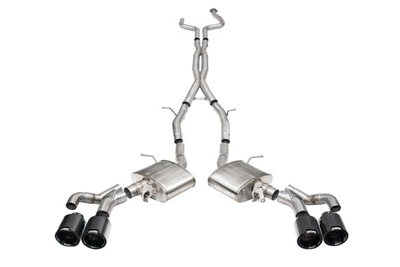3 Inch Cat-Back Exhaust with Dual Mode Active Exhaust; Corsa Double X-Pipe, Dual Rear Exit with T...