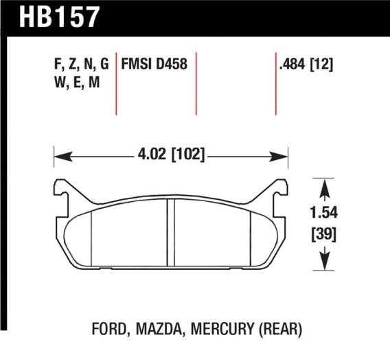 HAWK Blue 9012 Brake Pad Sets