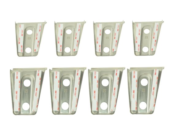 Jeep JK Door Hinge Overlays 8 Pieces 4 Door 07-18 Wrangler JK Polished Silver Kentrol