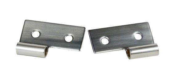 JEEP CJ/YJ/TJ Lower Door Hinge Pair 76-06 CJ Wrangler YJ/TJ Polished Silver Kentrol