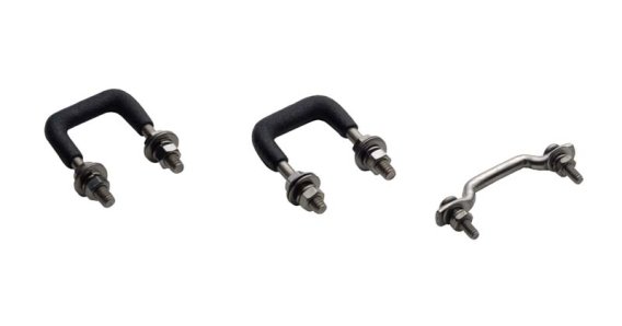 Jeep CJ Windshield Tie Down Kit 55-86 CJ Polished Silver Kentrol