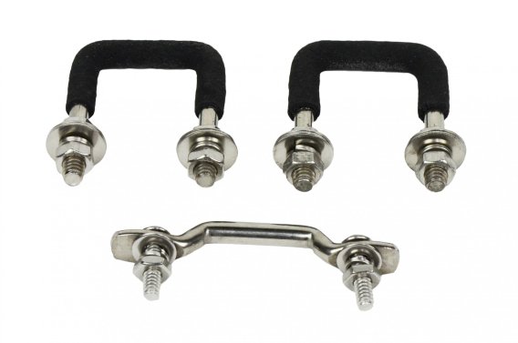 Jeep CJ Windshield Tie Down Kit 55-86 CJ Polished Silver Kentrol