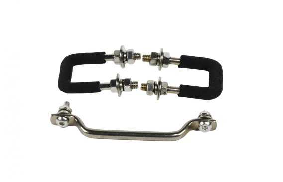 Jeep YJ Windshield Tie Down Kit 87-95 Wrangler TJ Polished Silver Kentrol
