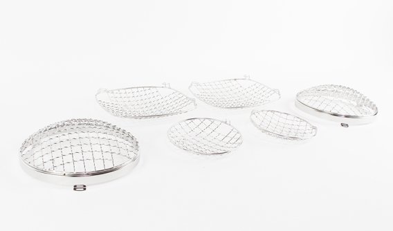 Jeep CJ Wire Mesh Guard Set 6 Pieces 76-86 CJ Polished Silver Kentrol