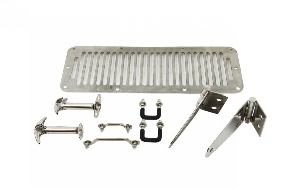 Jeep CJ/YJ Hood Kit 78-95 CJ and Wrangler YJ Polished Silver Kentrol