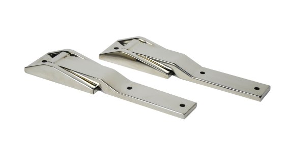 Jeep TJ Tailgate Hinge Pair 97-04 Wrangler TJ Polished Silver Kentrol