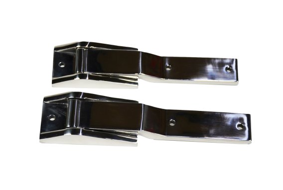Jeep TJ Tailgate Hinge Pair 97-04 Wrangler TJ Polished Silver Kentrol