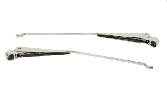 Jeep CJ Windshield Wiper Arms Pair 68-86 CJ Polished Silver Kentrol