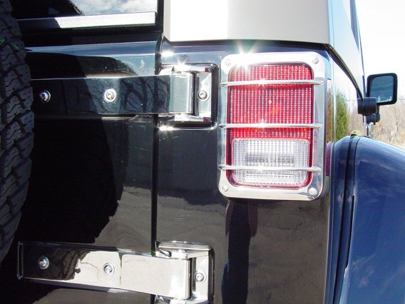 Jeep JK Tailgate Hinge Pair 07-18 Wrangler JK Polished Silver Kentrol