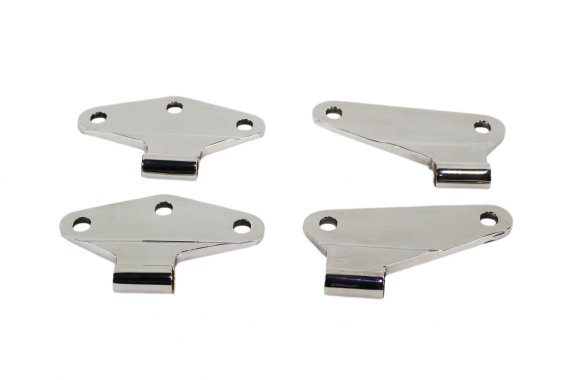 Jeep JK Body Door Hinge Set 4 Pieces 2 Door 07-18 Wrangler JK Polished Silver Kentrol