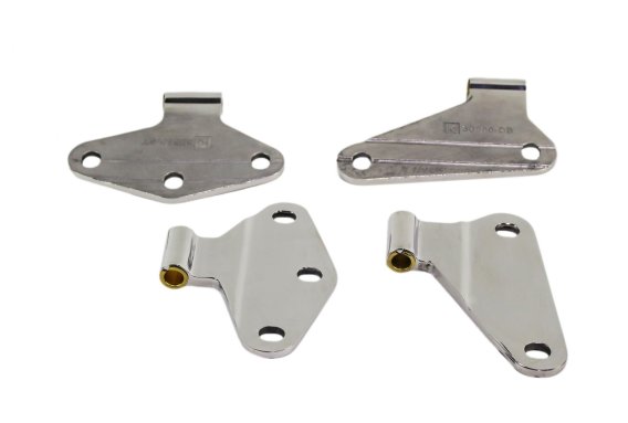 Jeep JK Body Door Hinge Set 4 Pieces 2 Door 07-18 Wrangler JK Polished Silver Kentrol