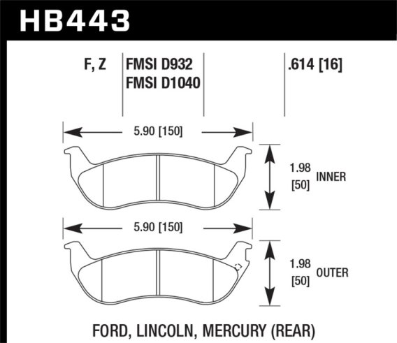 HAWK HPS Brake Pad Sets