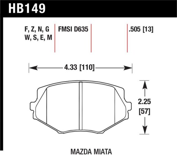 HAWK Black Brake Pad Sets