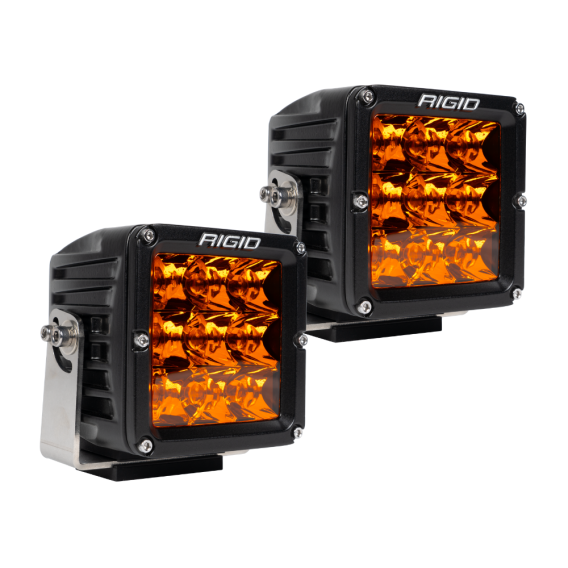LED Light Pods D-XL Amber PRO Pair Surface Mount Brackets and Hardware Vibration Dampeners Wire H...