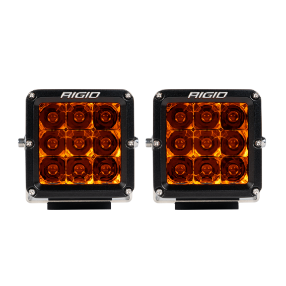 LED Light Pods D-XL Amber PRO Pair Surface Mount Brackets and Hardware Vibration Dampeners Wire H...