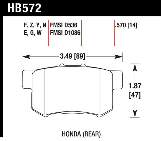 HAWK HPS Brake Pad Sets