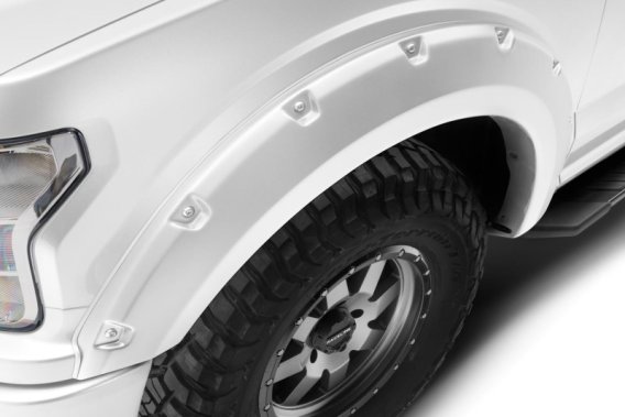 Bushwacker 20945-12 Pocket/Rivet Style Color Matched Oxford White 4-Piece Fender Flare Set for 20...