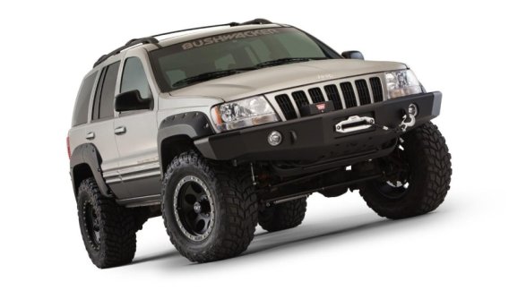 Bushwacker 10926-07 Black Jeep Cutout Style Textured Finish 4-Piece Fender Flare Set for 1999-200...