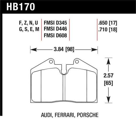 HAWK DTC-70 Brake Pad Sets
