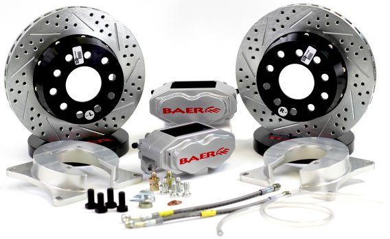 Brake System 11 Inch Rear SS4+ No Park Brake Silver Ford 9/8 Inch BAER Brakes