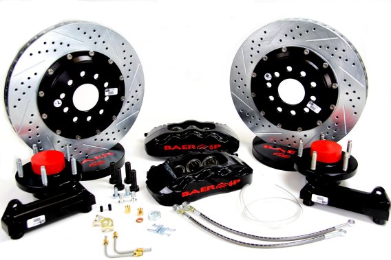 Pro Plus Brake System Front 65-66 Ford Mustang W/Ridetech Truturn Suspension And Spindles Black M...