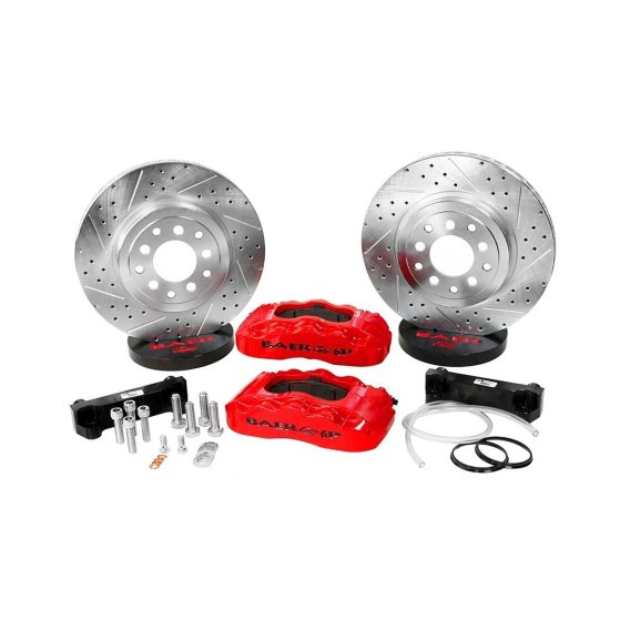 Pro Brake System Rear 06-09 Chevy Trailblazer 2WD And AWD W/OE Rear End Black Baer Brakes