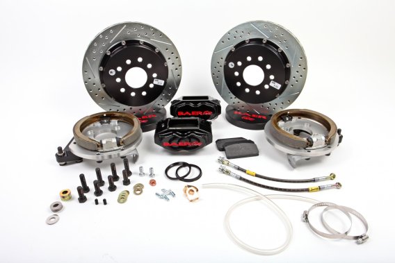 SS4 Plus Brake System Rear 98-02 GM F-Body Cars With OE C-Clip Rear End Black W/OE C-Clip Rear En...