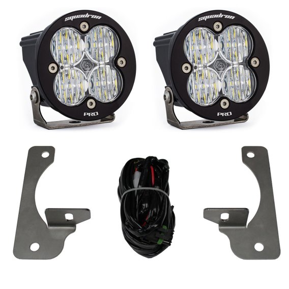 Jeep JK Squadron-R Pro Fog Pocket Light Kit Premium Bumper (Clear)-Jeep 2007-09 Wrangler JK Baja ...