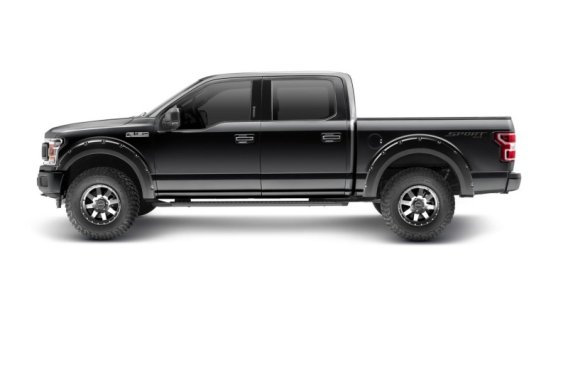 Bushwacker 20945-32 Pocket/Rivet Style Color Matched Agate Black Met 4-Piece Fender Flare Set for...
