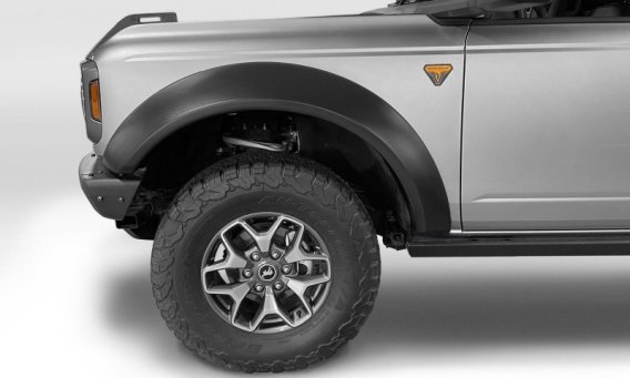 Bushwacker 20961-02 Black Extend-A-Fender Style Smooth Finish 4-Piece Fender Flare Set for 2021-2...