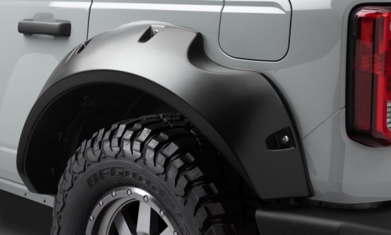 Bushwacker 20960-02 Black Pocket/Rivet Style Textured Finish 4-Piece Fender Flare Set for 2021-20...