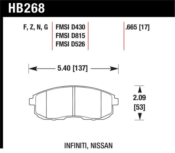 HAWK HP+ Brake Pad Sets