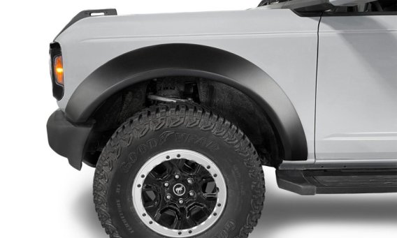 Bushwacker 20966-02 Black Extend-A-Fender Style Smooth Finish 4-Piece Fender Flare Set for 2021-2...