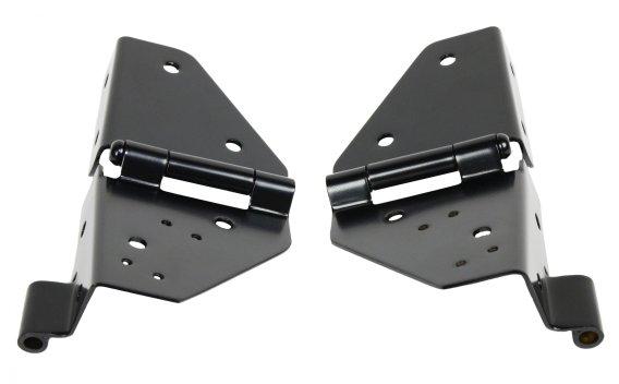 Jeep CJ/YJ Windshield Hinge Pair 76-95 CJ and Wrangler YJ Powdercoat Black Kentrol