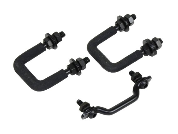 Jeep CJ Windshield Tie Down Kit 55-86 CJ Powdercoat Black Kentrol