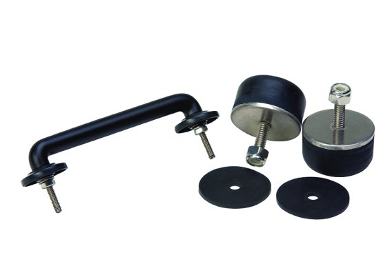 Jeep TJ/JK Windshield Tie Down Kit 97-14 Wrangler TJ/JK Powdercoat Black Kentrol