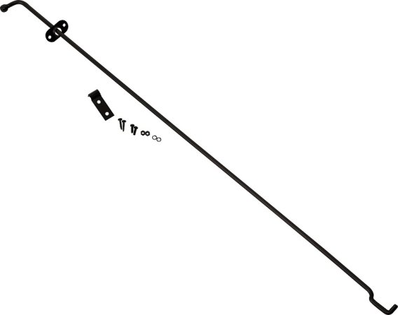 Jeep TJ Hood Prop Rod 97-06 Wrangler TJ Powdercoat Black Kentrol