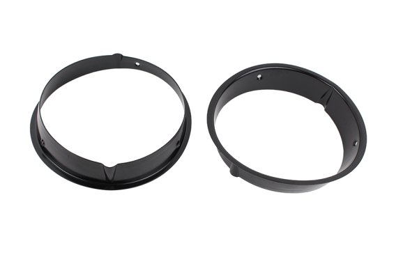 Jeep TJ Headlight Bezels Pair 97-06 Wrangler TJ Powdercoat Black Kentrol