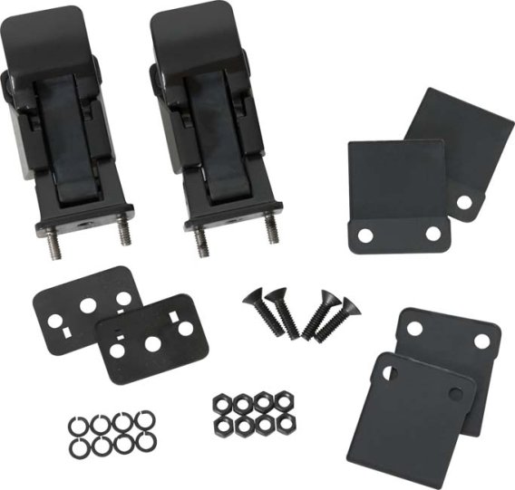 Jeep CJ/YJ Hood Kit With TJ Style Hood Catch 78-95 CJ and Wrangler YJ Powdercoat Black Kentrol