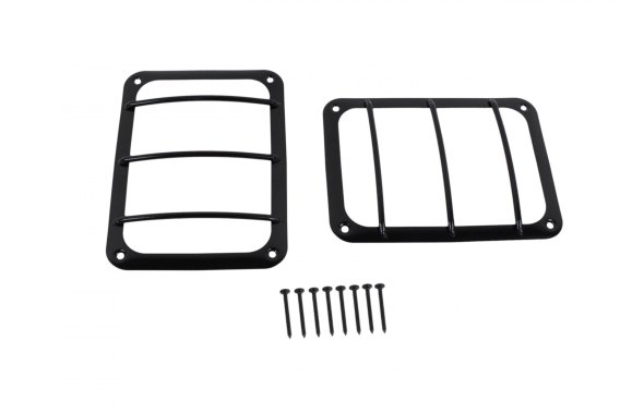 Jeep JK Taillight Guard Pair 07-18 Wrangler JK Powdercoat Black Kentrol