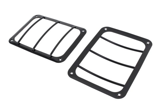 Jeep JK Taillight Guard Pair 07-18 Wrangler JK Powdercoat Black Kentrol